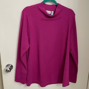 NWOT Mock neck waffle pullover shirt